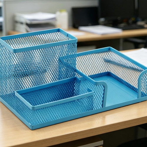 Metal Mesh Multi-functional Desktop Organizer